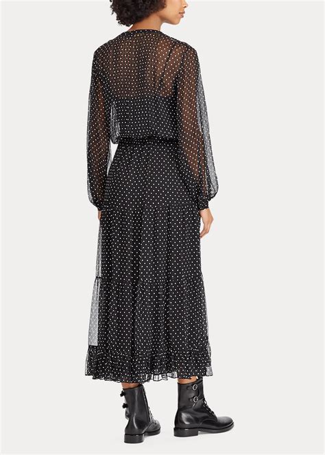 Sheer Polka-Dot Silk Maxidress for Women | Ralph Lauren® IN