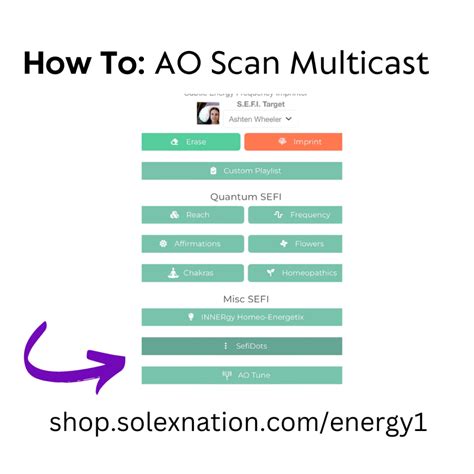 Solex AO Scan Multicast Instructions - AO Scan Global