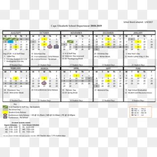 2017 2018 Calendar With Escambia County School - Escambia County School ...