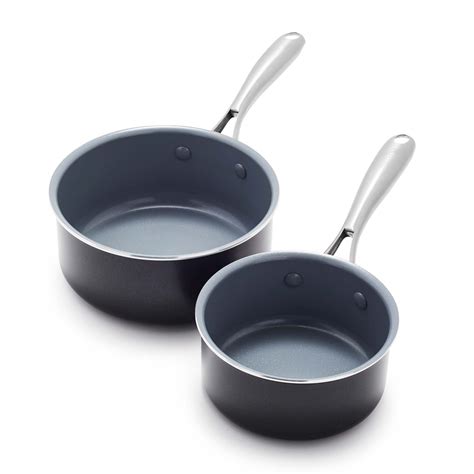 GreenPan Swift Healthy Ceramic Nonstick 1 qt. and 2 qt. Saucepan Set ...