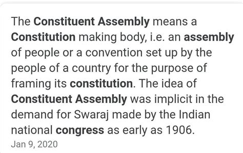 write a short essay on the constituent assembly. - Brainly.in