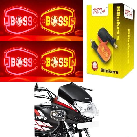 PBTA Premium LED Indicator with BOSS Logo for Hero HF Deluxe - Pack Of ...