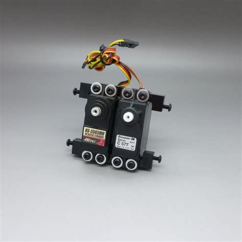 scm-modellbau - Lesu Servohalter für 2 Servos Metall schwarz G-6001, 11 ...