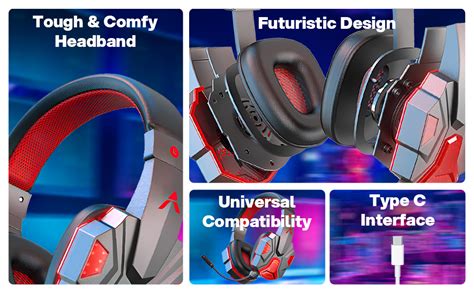 Adcom Cyberpunk Wireless Bluetooth On Ear Gaming Headphones with Mic ...