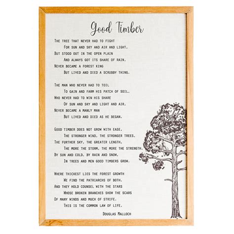 Good Timber Poem Print, Douglas Malloch Poem, Thomas S Monson Mormon ...