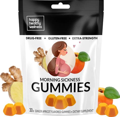 Amazon.com: HH Wellness Pregnancy Ginger Gummies for Morning Sickness Relief | Apricot Ginger ... - relieve pregnancy nausea
