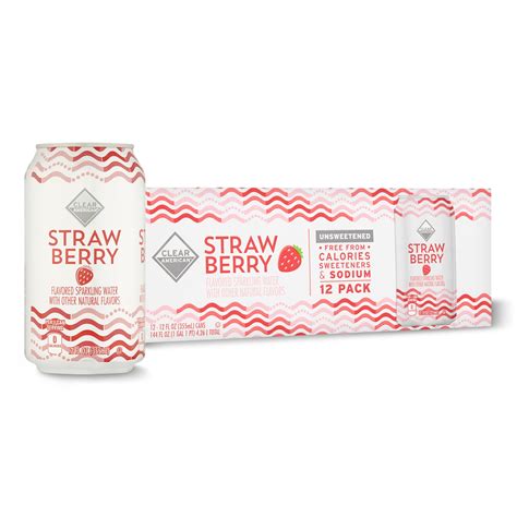 Clear American Unsweetened Strawberry Sparkling Water