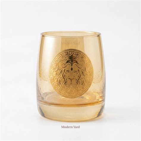 Majestic Gold Lion Whiskey Glass 300 ML Set of 6 – Premium Bohemian ...