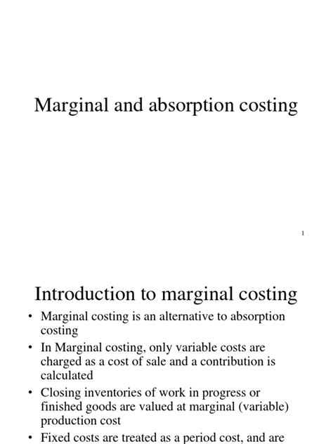 Image result for Absorption V Marginal Coting