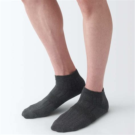 Men's right Angle rib Short Socks