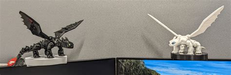 3D-Druck von Flexi Toothless und Light Fury Dragons Bundle! (Inklusive ...