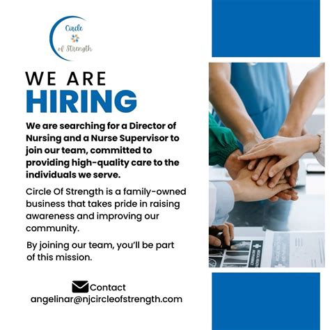 We're Hiring! Join Our Team at Circle of Strength! We are currently seeking per diem nurse and ...
