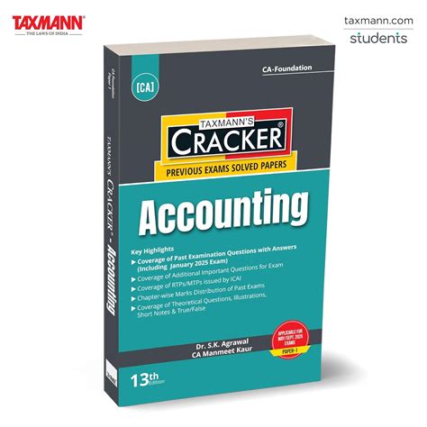 Buy Taxmann's CRACKER for Accounting (Paper 1 | Accounts) – Covering ...