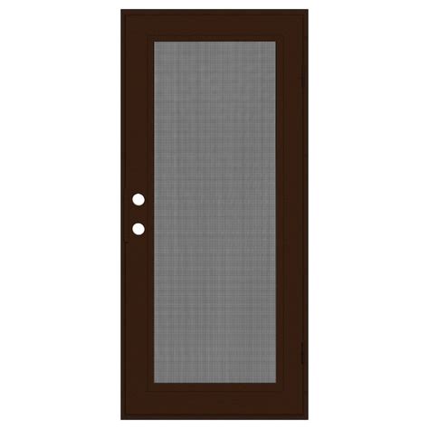 TITAN Full View Premium Aluminum Security Door 32-in x 80-in Copper ...