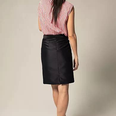 Luxe Straight Mini Skirts In Black