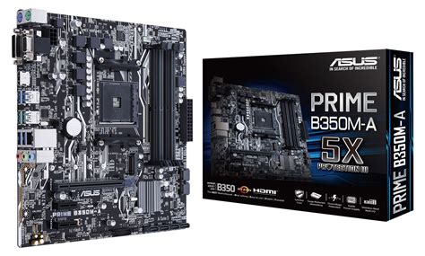 Buy Asus PRIME B350M-A AMD DDR4 S-ATA 600 Micro ATX Motoard - Black ...