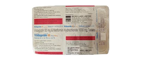 Vildapride-M 50mg/1000mg - Strip of 10 Tablets : Amazon.in: Fashion