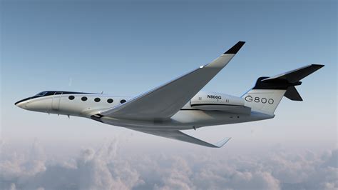 3D Large Business Jet Gulfstream G800 Flight | 3D Molier International