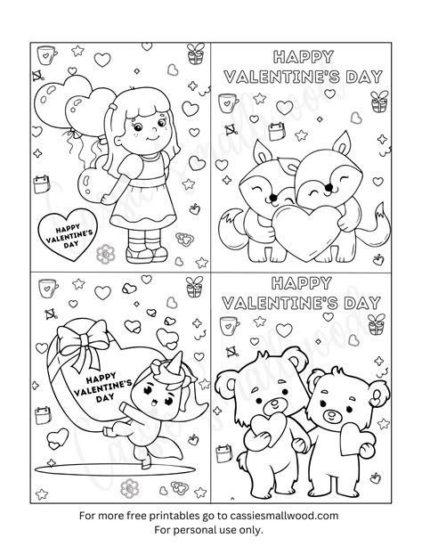 93 CUTEST Printable Valentine's Day Cards To Color | Printable ...