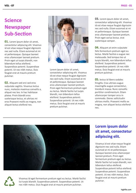Science and Technology Newspaper Template 的图像结果
