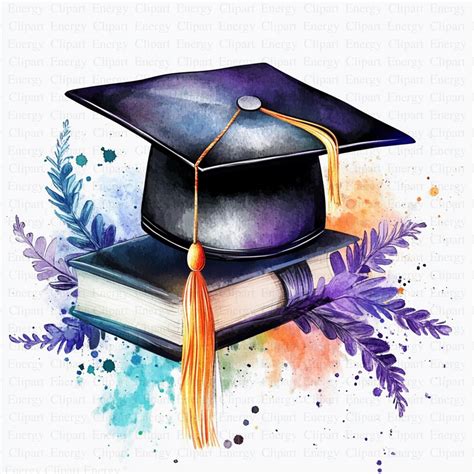 Graduation Cap Clipart 5 High Quality Jpgs Digital Download Graduation ...