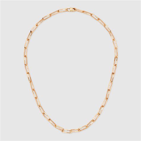 Gucci Link to Love 18k chain necklace in 18k rose gold | GUCCI® UK