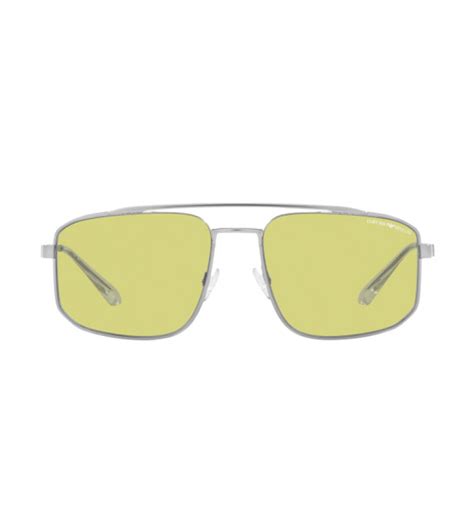 Emporio Armani Men's Green Aviator Sunglasses