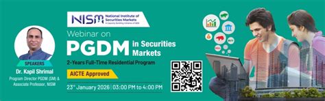 Webinar on PGDM in Securities Markets - National Institute of ...