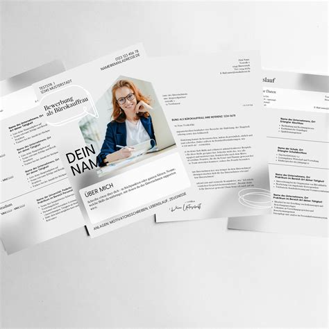 Application Template German, Application Bundle Canva, CV Template ...