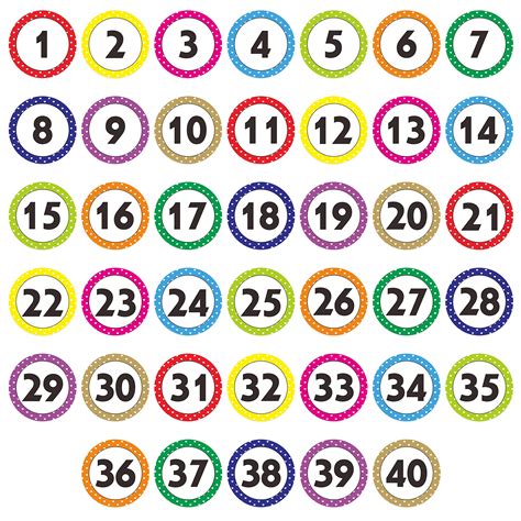 Цифры на шкафчики в детском саду от 1 до 40 - sofadvice.ru