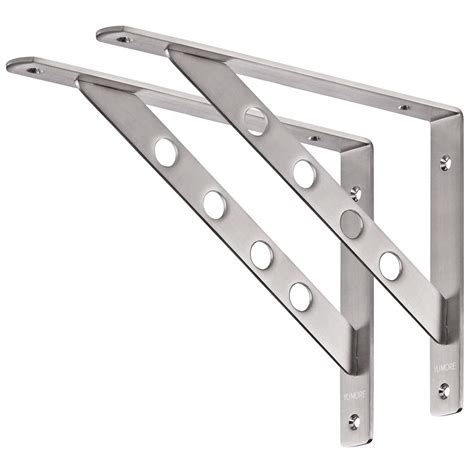 Yumore Shelf Bracket 12 Stainless Steel Heavy Duty L Shaped ...