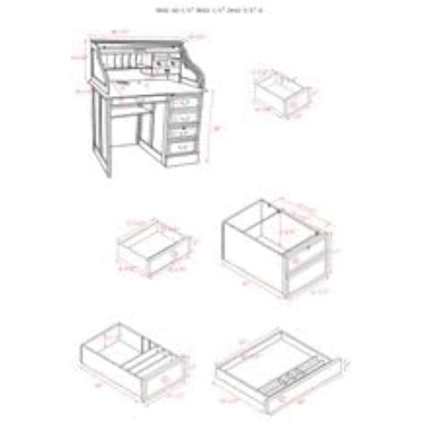 CountryMarketplace Solid Oak Roll Top Desk - Small, Single Pedestal ...