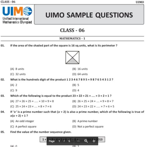 Best Class 6 Study Material – tagged "Maths Sample" – Olympiad tester
