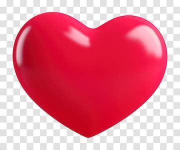 3d style heart shape isolated on transparent background png | Premium ...