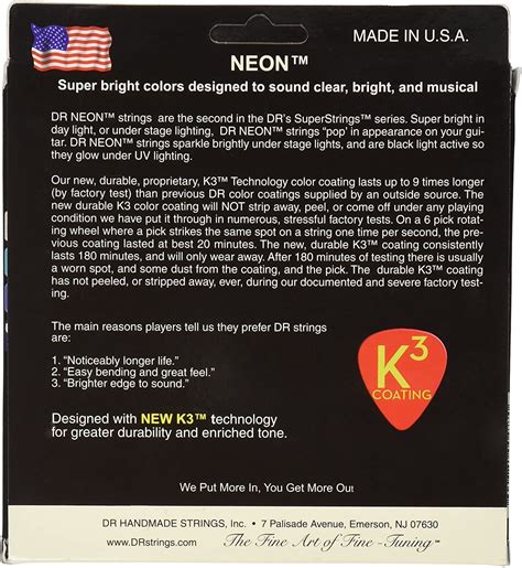 Buy DR Strings Hi-Def NEON White Coated Medium 5-String Bass Strings ...