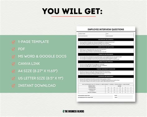 Interview Questions Template 的图像结果