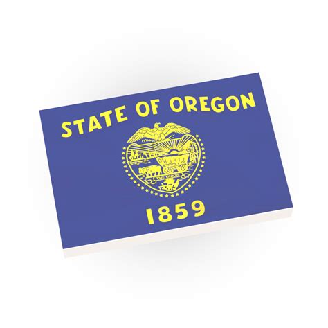 Oregon State Flag - Custom Printed - Made Using LEGO® Parts