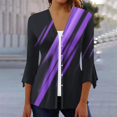 jsaierl Women's Casual 3/4 Sleeve Cardigans 2025 Summer Fashion Open ...