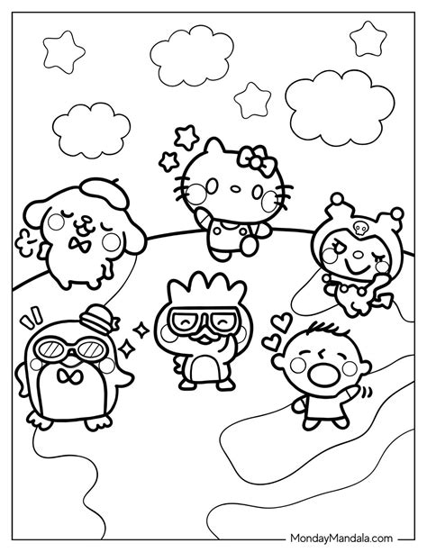 Hello Kitty Coloring Pages All Characters Easy