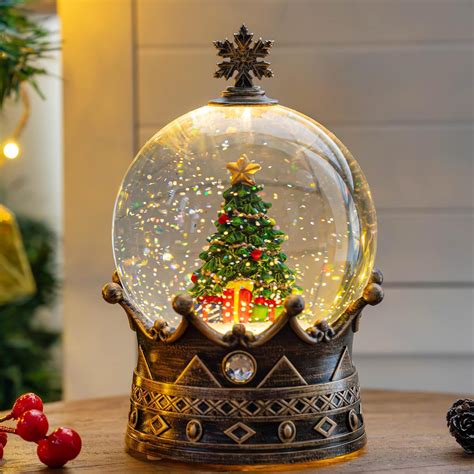 Amazon.com: Snow Globe Lighted Christmas Decorations, Christmas Tree ...