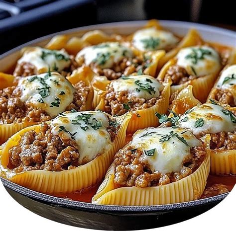 Beef-Stuffed Shells with Creamy Ricotta Filling - Kitchen Recipes