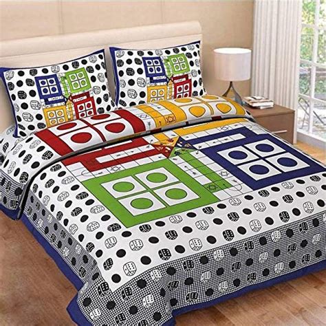Generic Gods Grace Designs 180 TC Ludo Print Cotton Double Bedsheet ...
