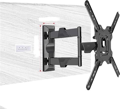 ISRA-Universal TV Wall Mount stand for 32"-55" Inch movable cantilever LED LCD TV's With Heavy ...