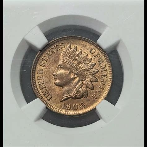 1908 Indian Head Cent Penny NGC MS-65 RB - Morton Grove Coin