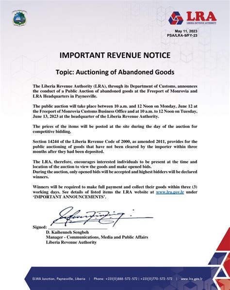 Liberia Revenue Authority-Account on LinkedIn: #venue #venue