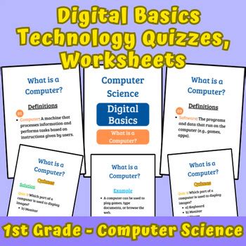 First Grade Technology Worksheets 的图像结果