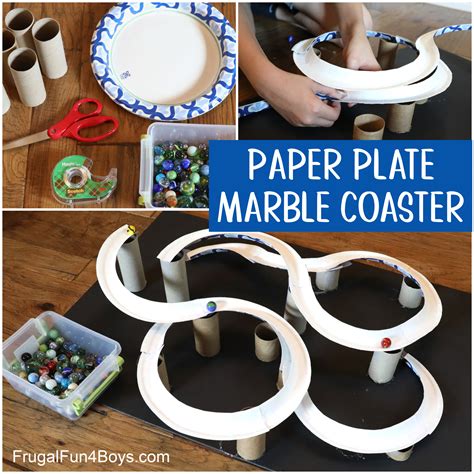 Paper Plate Marble Track - Frugal Fun For Boys and Girls