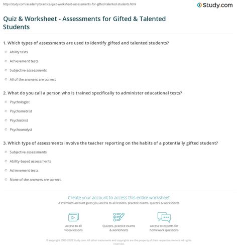 Gifted And Talented Test