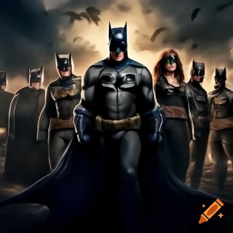 Hulk fighting alongside batman and supergirl on Craiyon