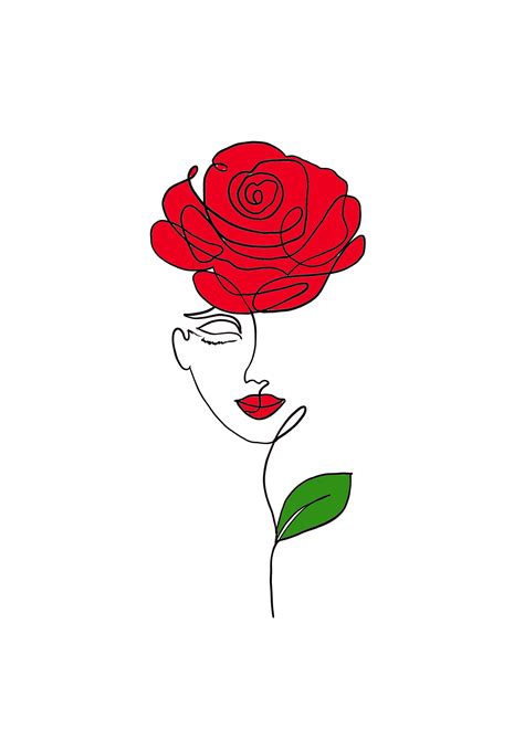rose drawing on phone